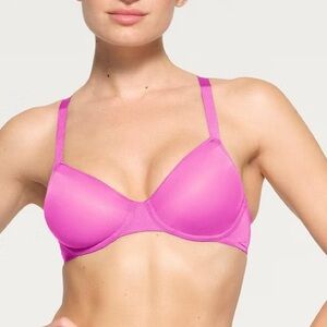 SKIMS Pink Unlined No Show Demi Bra